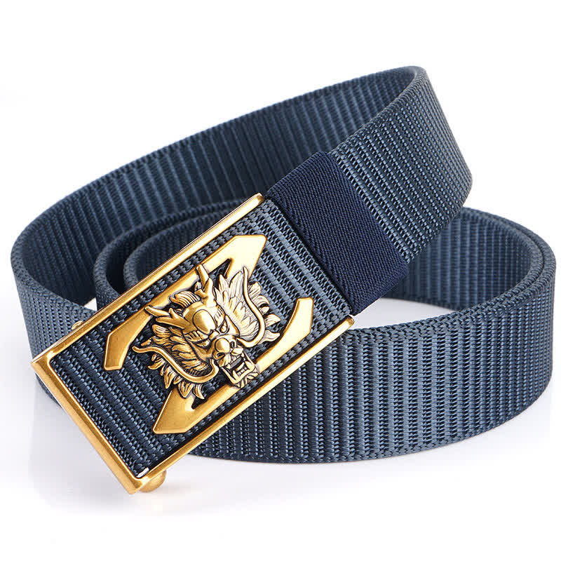 Cintura in nylon con lettera Z Mighty Dragon da uomo - Blu / Oro - 48" - image 10