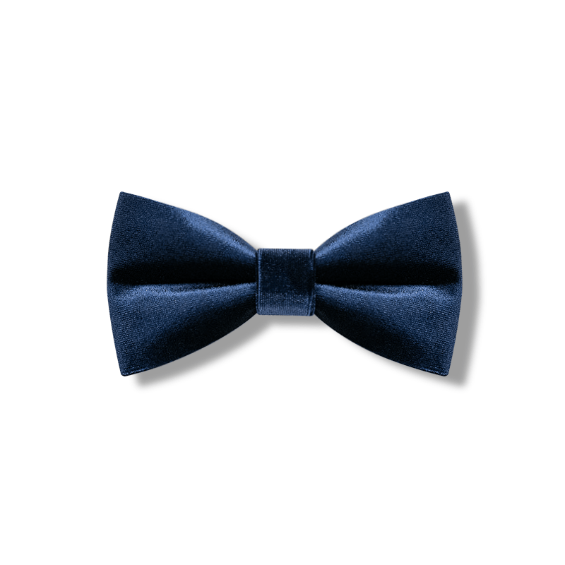 Papillon da uomo in velluto blu navy tinta unita - image 6