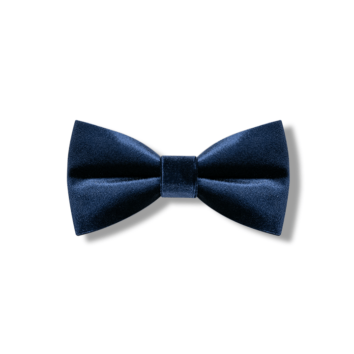 Papillon da uomo in velluto blu navy tinta unita - image 6