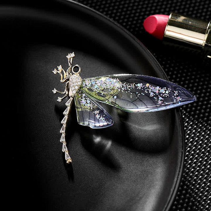 Spilla elegante a forma di libellula insetto da donna - image 3