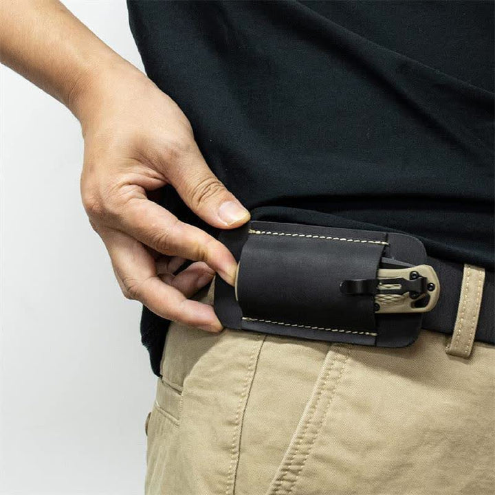 Borsa da cintura con fondo aperto e fodero in pelle per trasporto orizzontale - image 0
