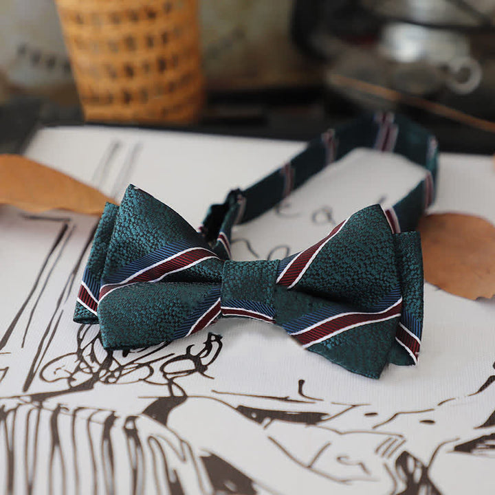Papillon a righe con pois alla moda da uomo - Stile n. 4 - image 8