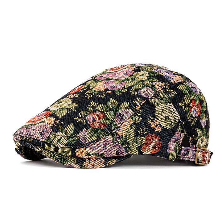 Cappello basco vintage a quadri con bordo spezzato per autunno e inverno - Blu navy - Regolabile (22"-24") - image 13