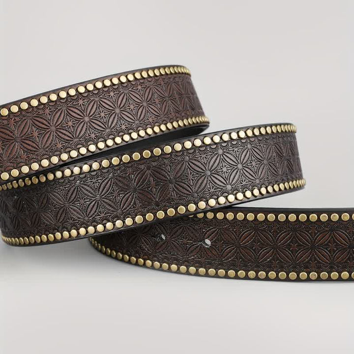 Cintura in pelle con fibbia ovale, stile retrò, da uomo, in argento - image 3