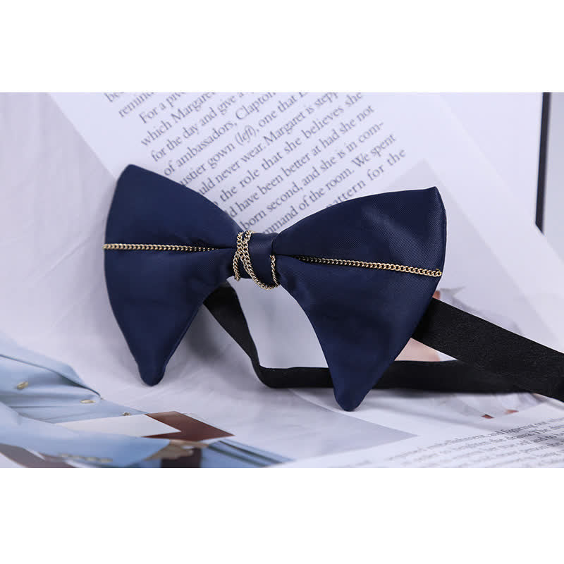 Papillon a catena blu navy di lusso da uomo - image 2