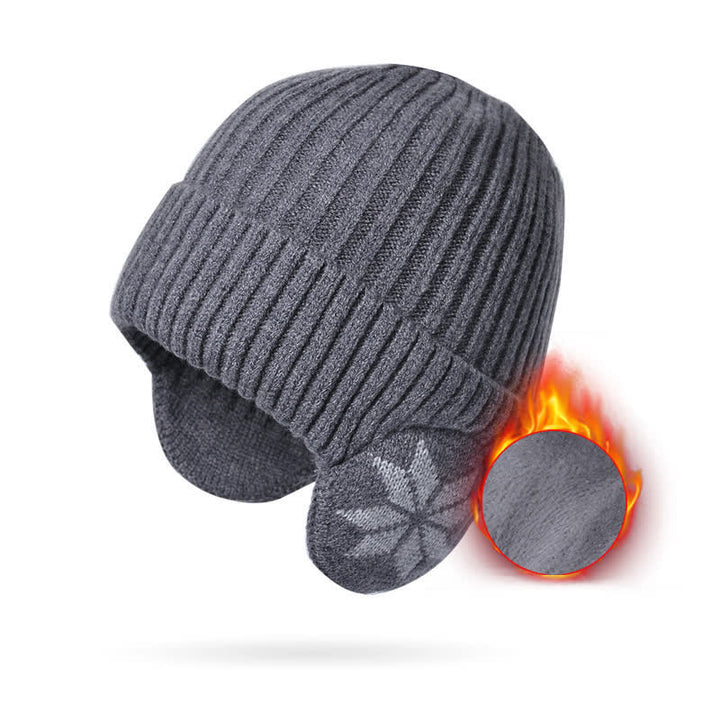 Cappello invernale unisex caldo e spesso lavorato a maglia - Grigio scuro - Regolabile (21 5/8"-23 5/8") - image 4
