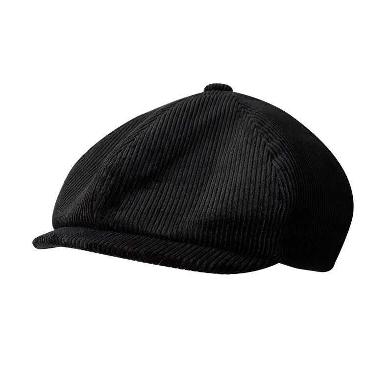 Berretto da giornalaio ottagonale in velluto a coste da esterno - Nero - Taglia XL (24"-24 1/2") - image 5