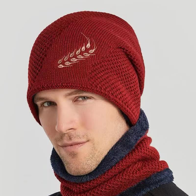 Set di 2 cappelli e scaldacollo con ricamo a forma di grano - image 10