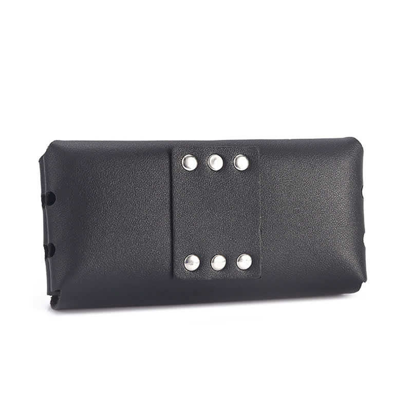 Borsa da cintura in pelle universale per telefono con bottone decorativo a rivetto - image 3