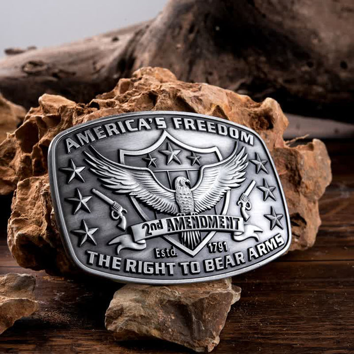 Cintura in pelle con fibbia America's Freedom Eagle fai da te da uomo - image 0
