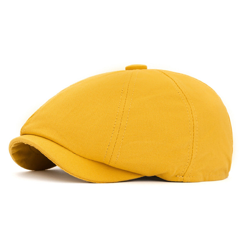 Cappello basco ottagonale retrò britannico primaverile ed estivo - Giallo - Regolabile (22 1/2"-24") - image 11