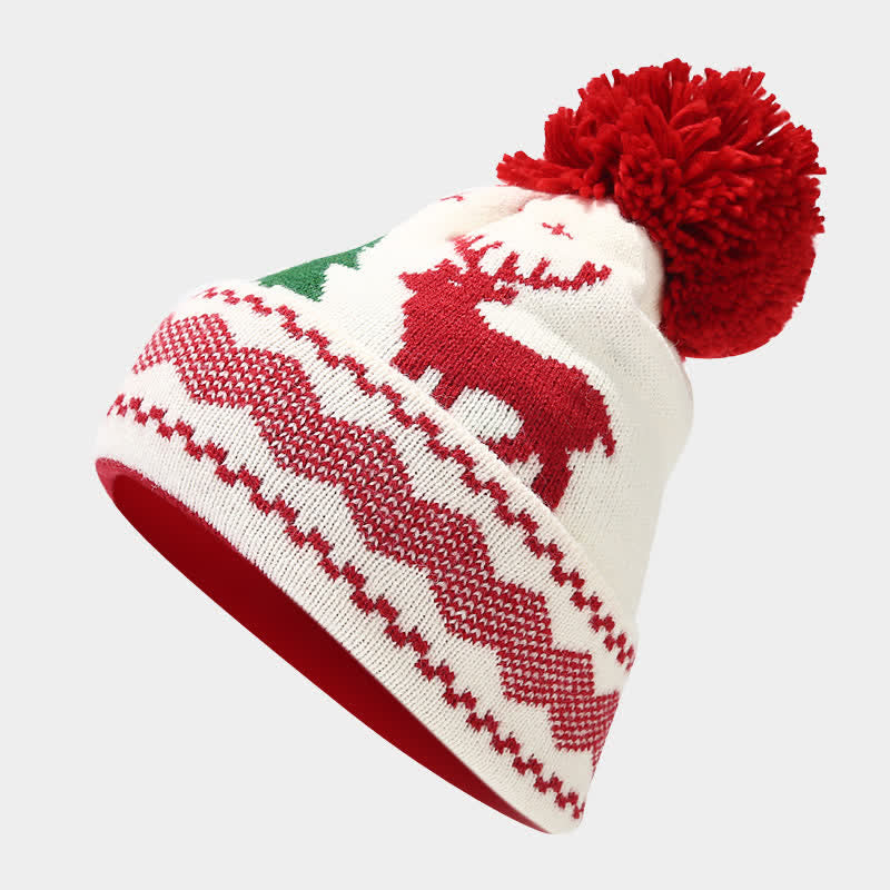 3 pezzi da donna renna albero jacquard cappello sciarpa guanti set - image 11