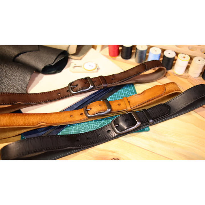 Cintura in pelle stile western invecchiato da uomo - image 6