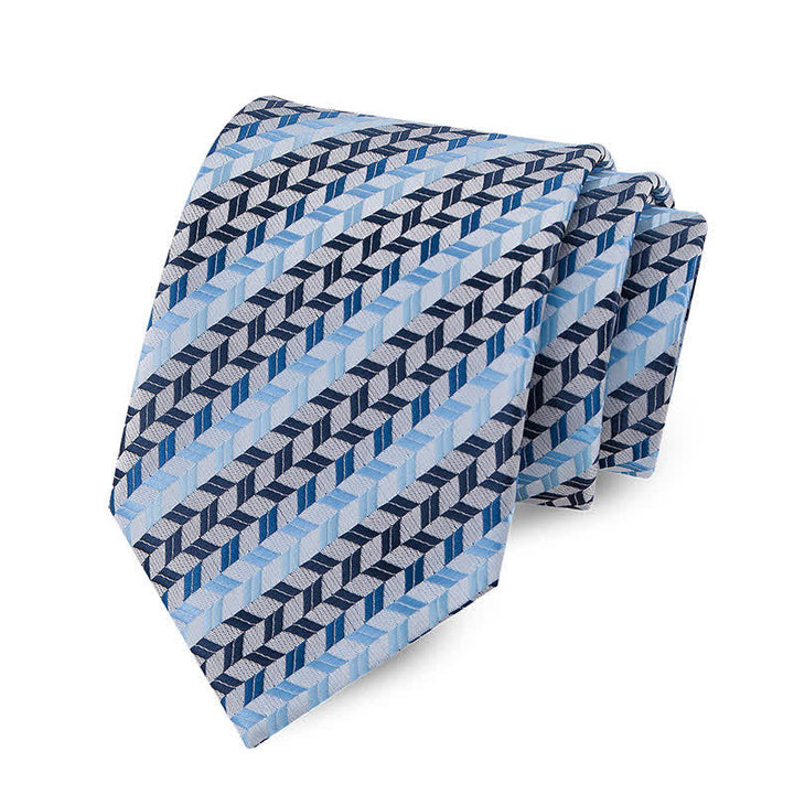 Cravatta geometrica creativa da uomo Shades of Blue - Sfumature di blu - image 0