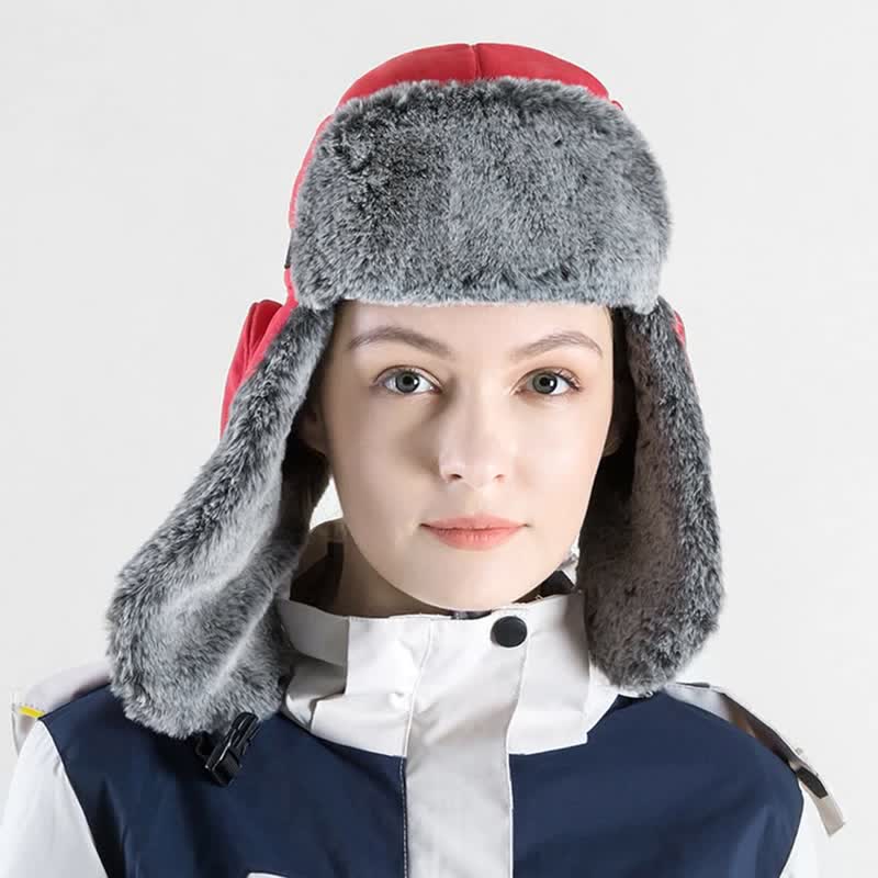 Cappello da aviatore unisex per esterni con pelliccia sintetica - image 6