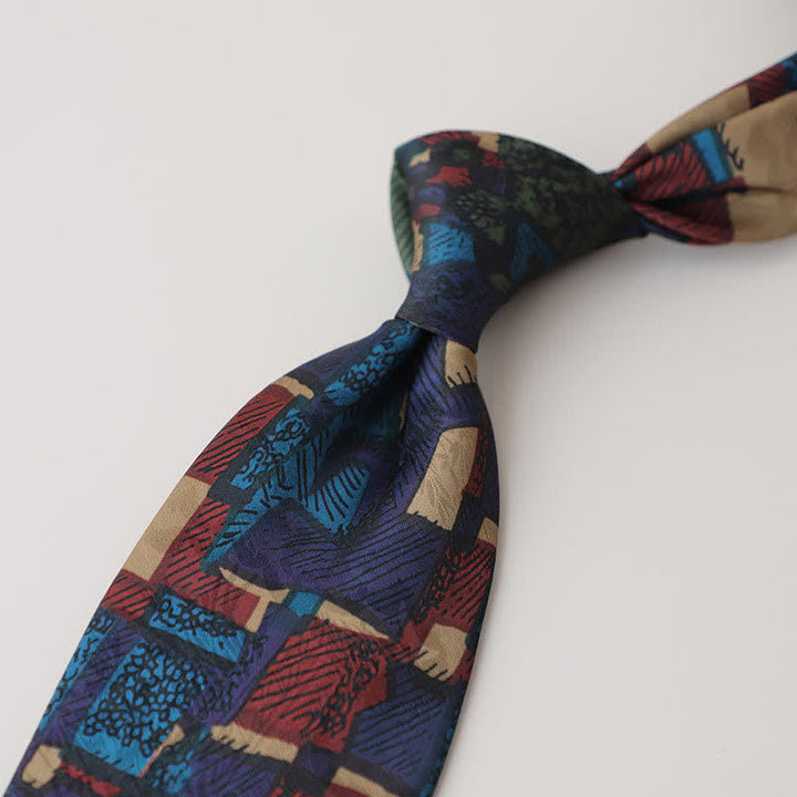Cravatta da uomo con pittura astratta classica - Stile n. 1 - image 2