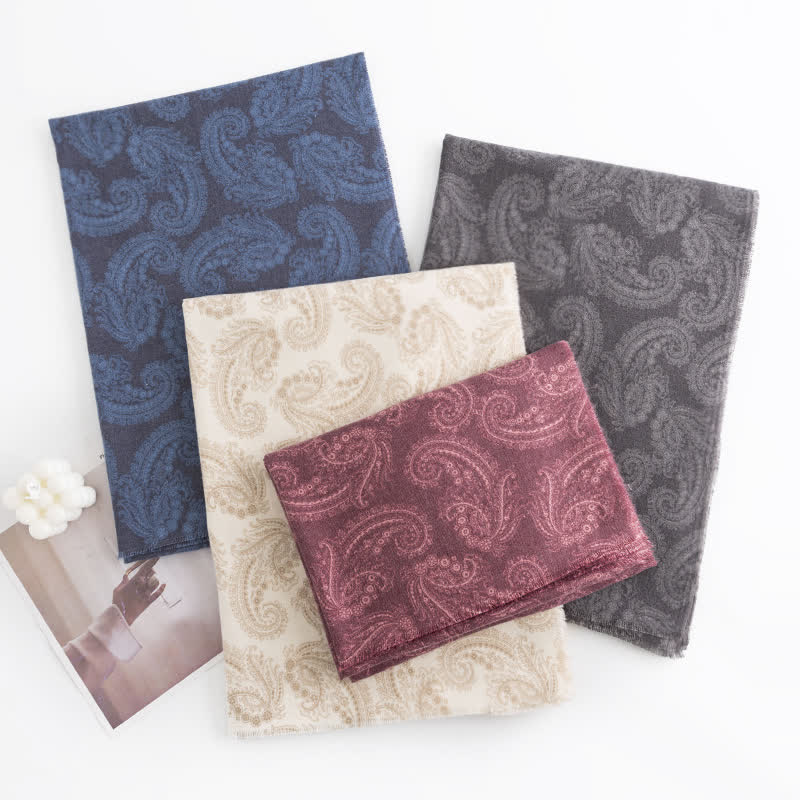Sciarpa corta con nappe Paisley autunno inverno da donna - image 1