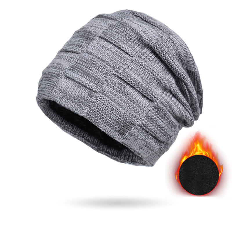 Set berretto e sciarpa in maglia scozzese invernale - Cappello - Grigio chiaro - Regolabile (22"-23 5/8") - image 8