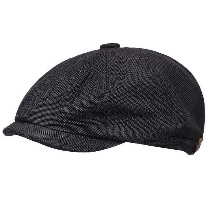 Semplice berretto da giornalaio ottagonale e fresco - Nero - Misura M (22"-22 7/8") - image 1