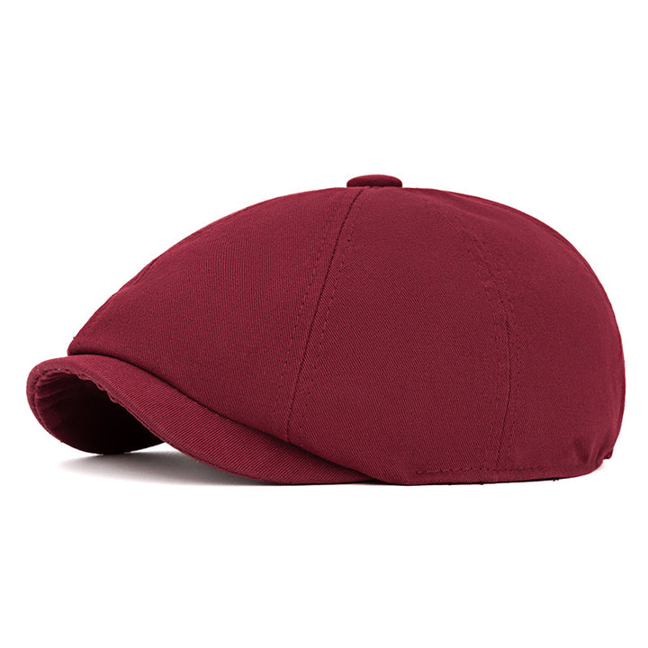 Cappello basco ottagonale retrò britannico primaverile ed estivo - Vino - Regolabile (22 1/2"-24") - image 13