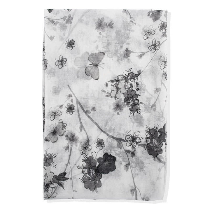 Sciarpa lunga avvolgente con motivo floreale vivace ed elegante da donna - image 13