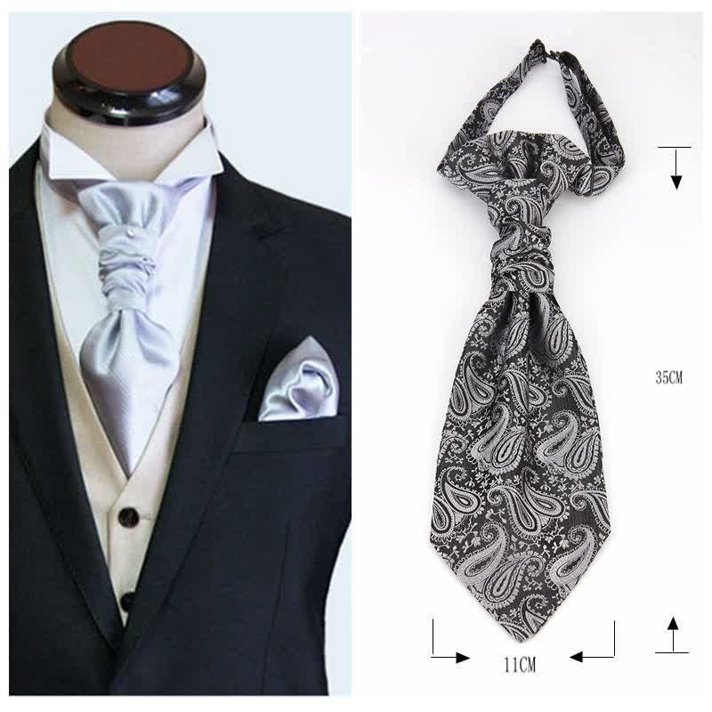 Cravatta pre-annodata con gilet da uomo in stile Paisley - image 2