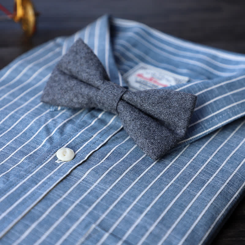 Papillon semplice in misto lana tweed da uomo - # 8 - image 10