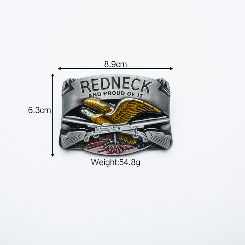 Cintura in pelle con fibbia aquila smaltata Redneck fai da te da uomo - image 2