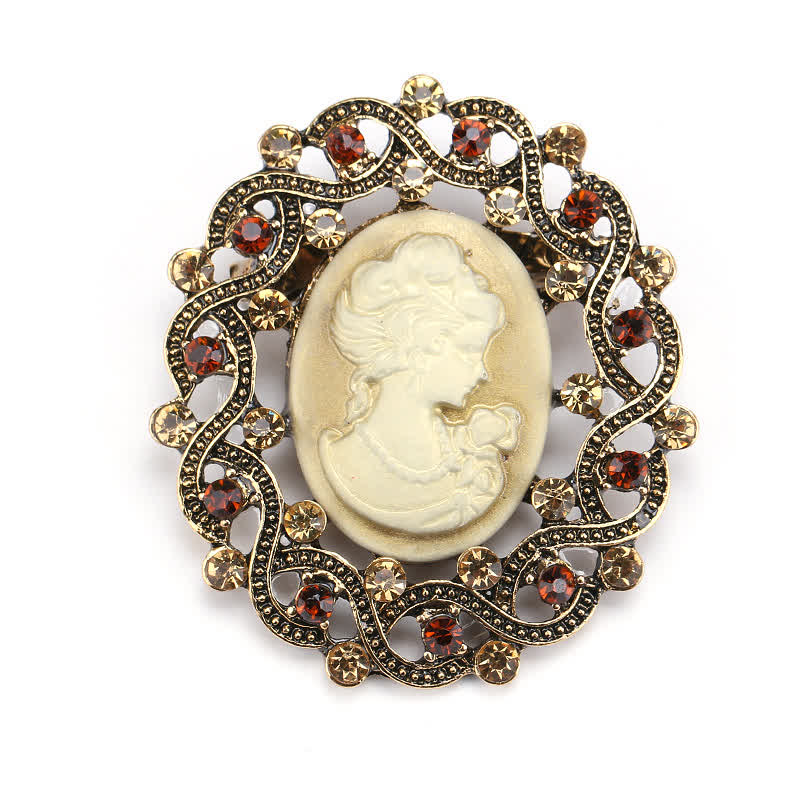 Spilla da donna con cammeo della regina del secolo retrò - Oro - image 0
