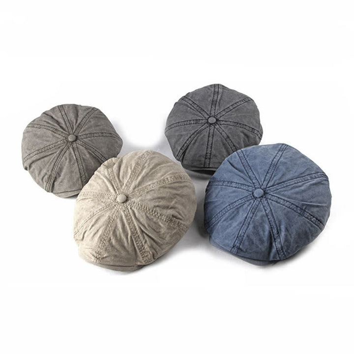 Berretto casual in cotone invecchiato lavato - image 1