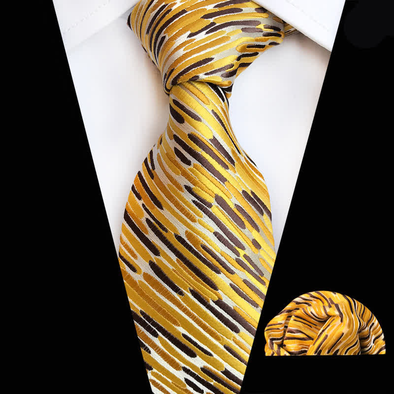 Set di 2 cravatte a righe Whirlwind da uomo - Giallo - image 0
