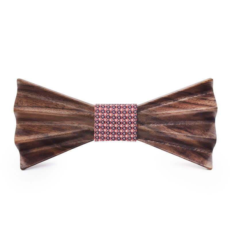 Papillon in legno piegato 3D stereo scuro da uomo - Rosa - image 2