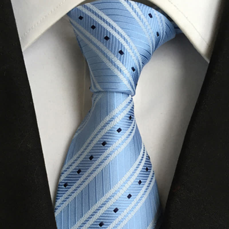 Cravatta a quadri da uomo Modernity Business - Blu e bianco - image 6