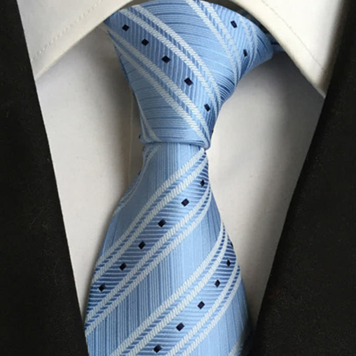 Cravatta a quadri da uomo Modernity Business - Blu e bianco - image 6