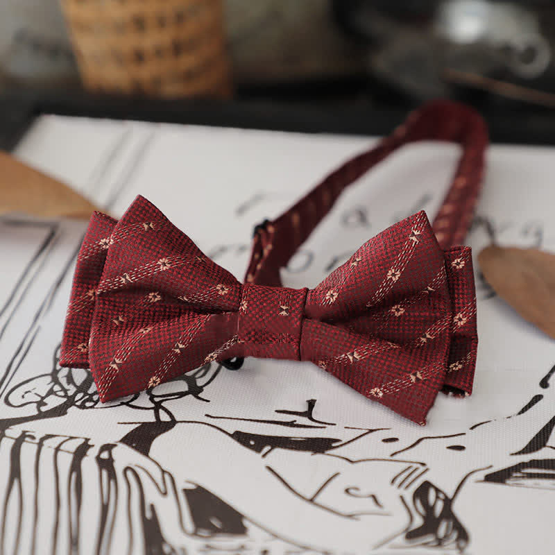 Papillon a righe con pois alla moda da uomo - Stile n. 8 - image 12