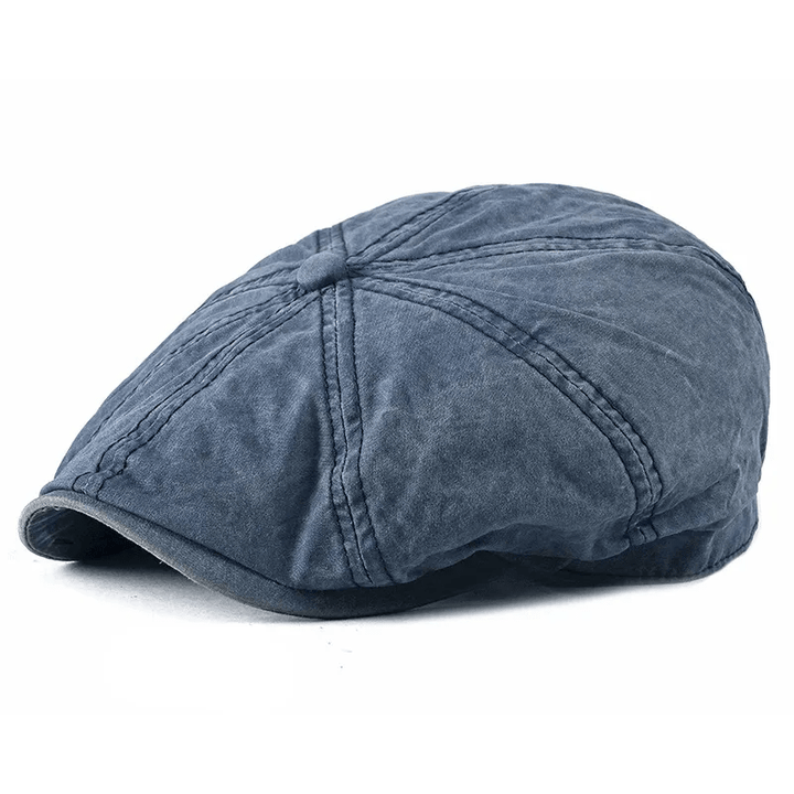Berretto casual in cotone invecchiato lavato - Blu - Misura M (22"-22 7/8") - image 11