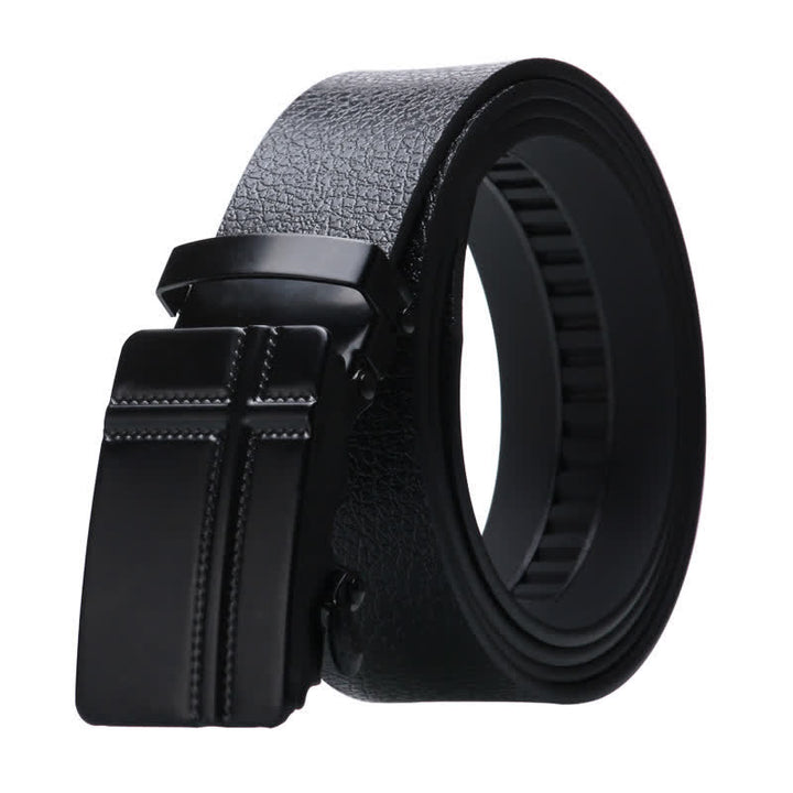 Cintura da uomo in pelle nera con fibbia automatica - Stile n. 3 - Nero - 42 - image 8