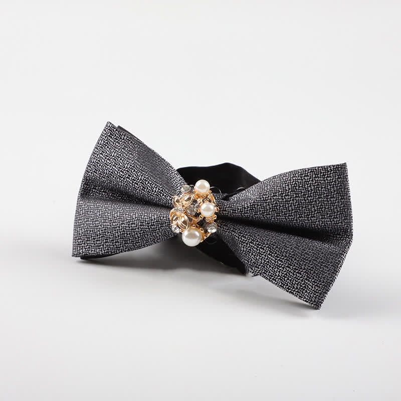 Papillon da smoking formale da uomo con perle - image 3