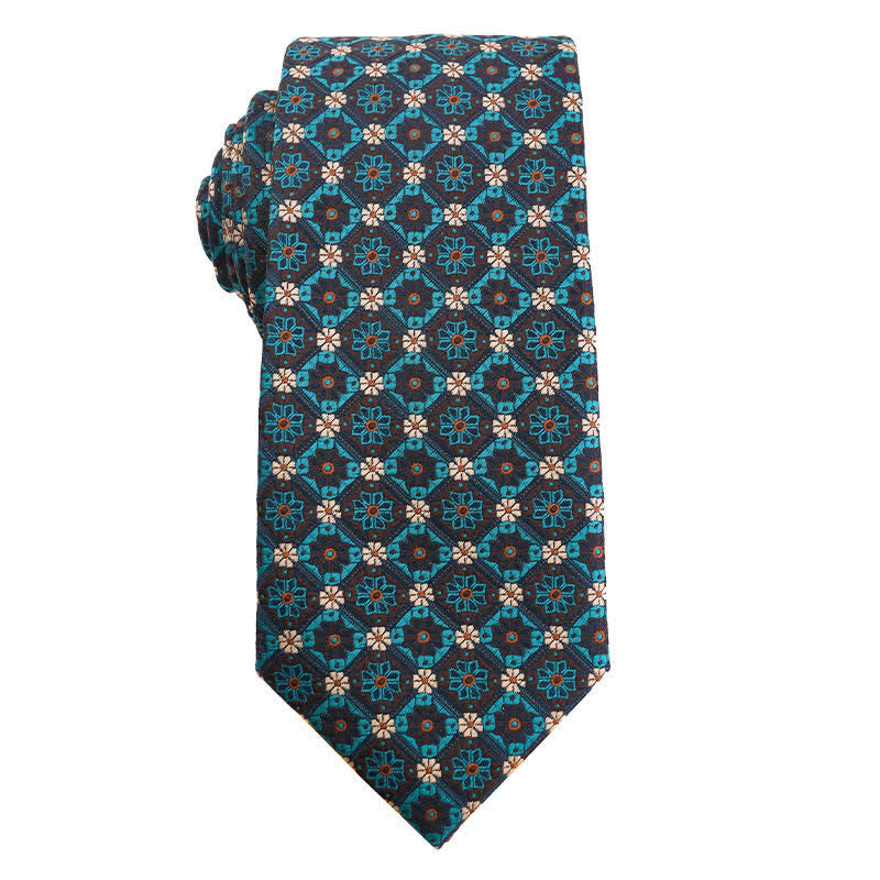 Cravatta da uomo Artsy Jasper Turquoise Series - Floreale - image 3
