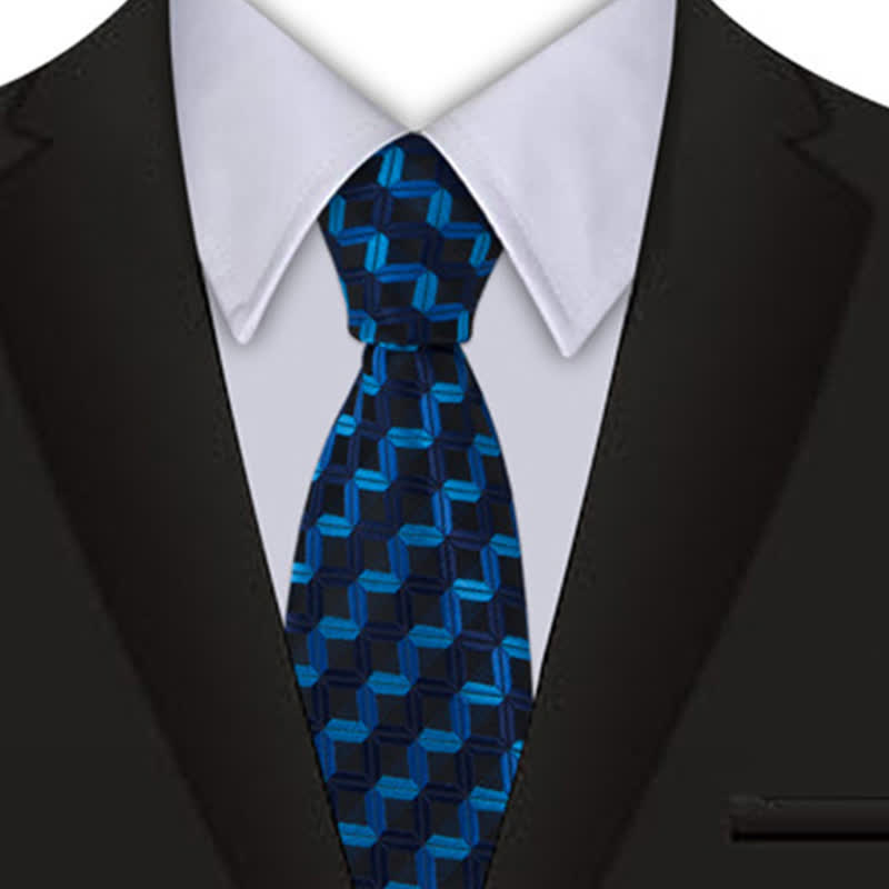 Cravatta da uomo DarkBlue Innovative Geometry - image 1