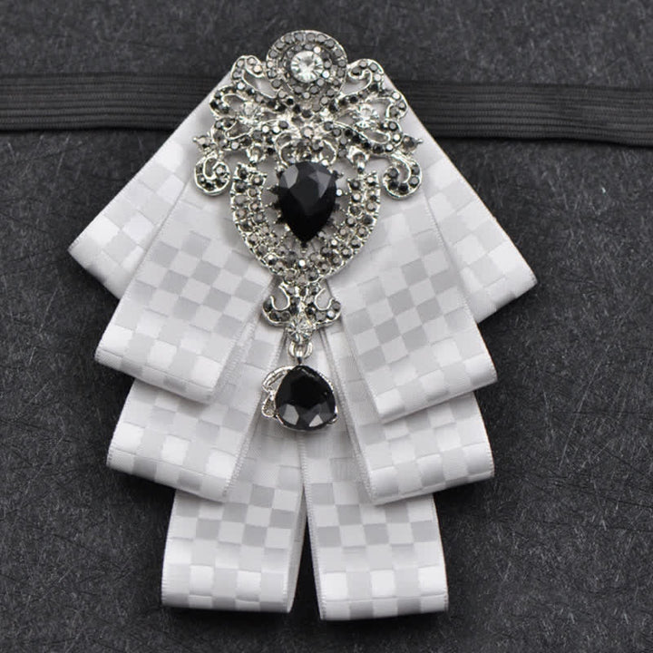 Set di 3 papillon con strass neri a quadri - image 22