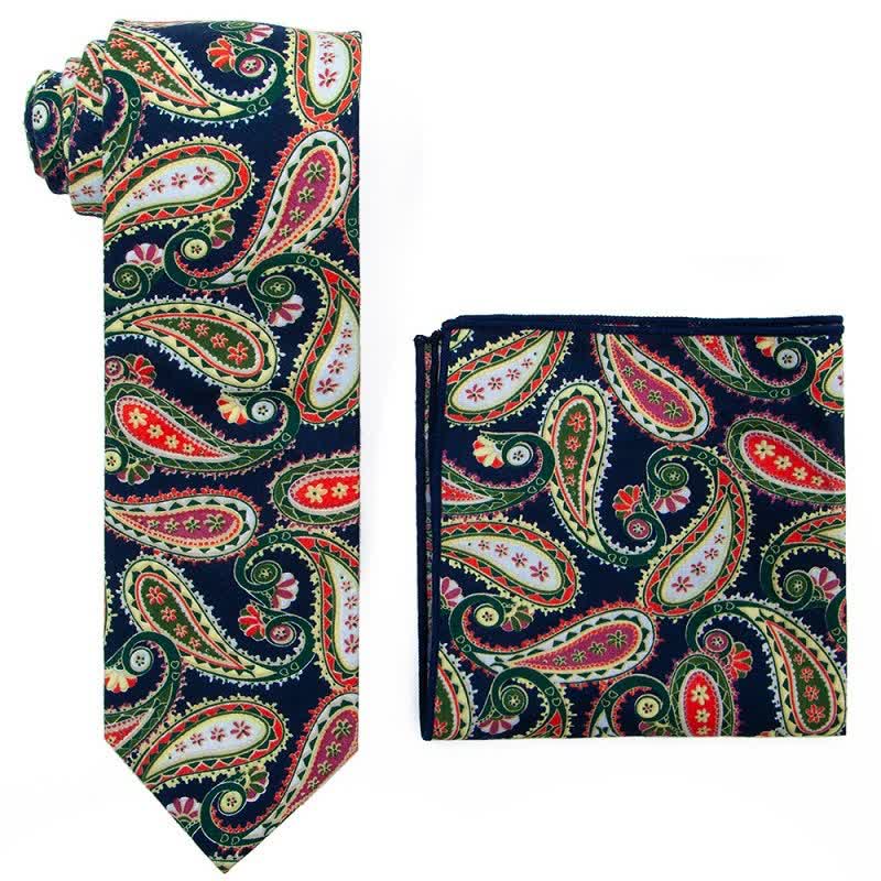 Set di 2 cravatte esotiche Paisley da uomo - Oliva - image 6