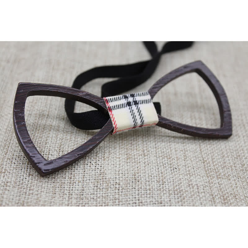 Set papillon in legno con occhiali da sole scuri da uomo - image 1