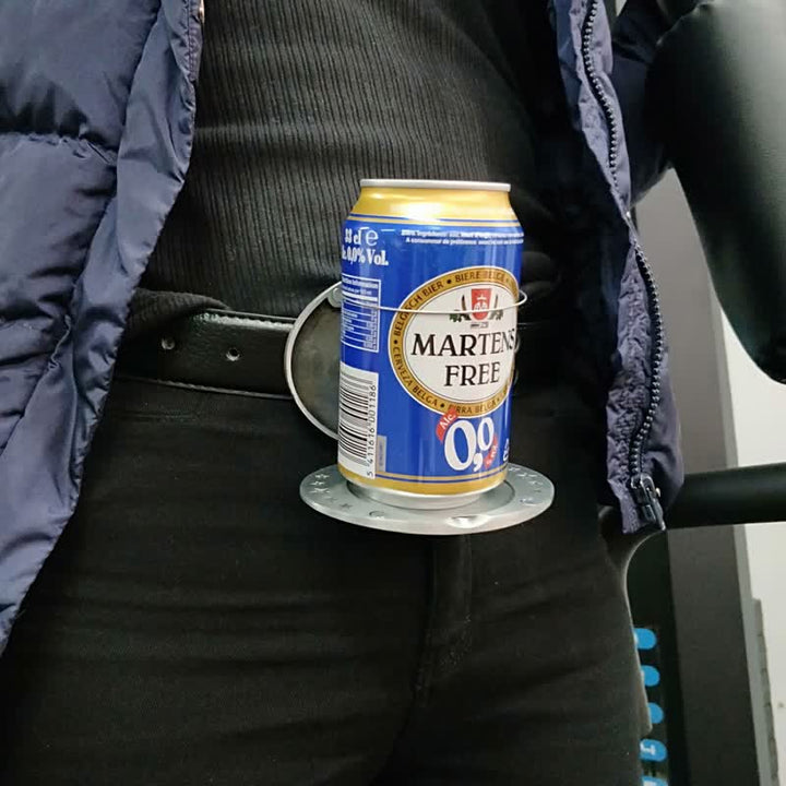 Cintura in pelle con fibbia porta birra creativa fai da te a forma di teschio e angelo da uomo - image 4