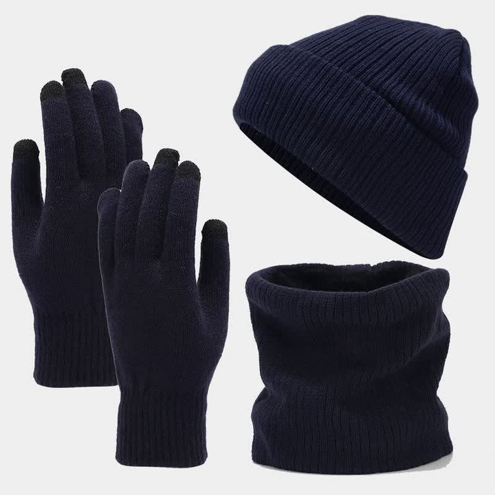 Set di 3 cappelli, sciarpe e guanti in twill tinta unita unisex - Marina Militare - Regolabile (circa 22"-22 7/8") - image 0