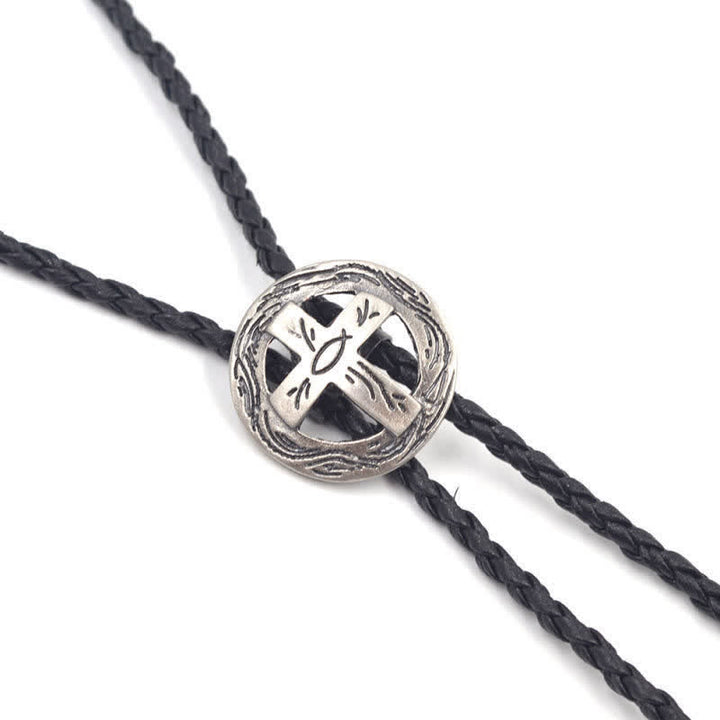 Accessori per magliette retrò Cerchio Croce Bolo Tie - image 8