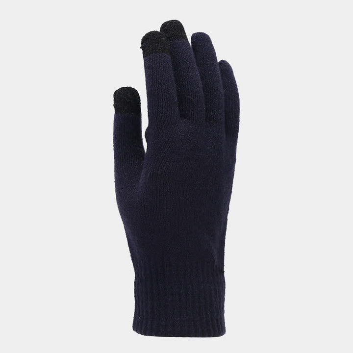 Set di 3 cappelli, sciarpe e guanti in maglia spessa unisex - image 3