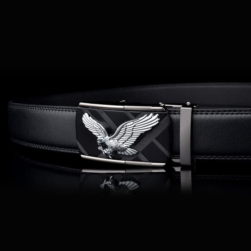 Cintura in pelle con fibbia automatica Animal Eagle da uomo - image 9