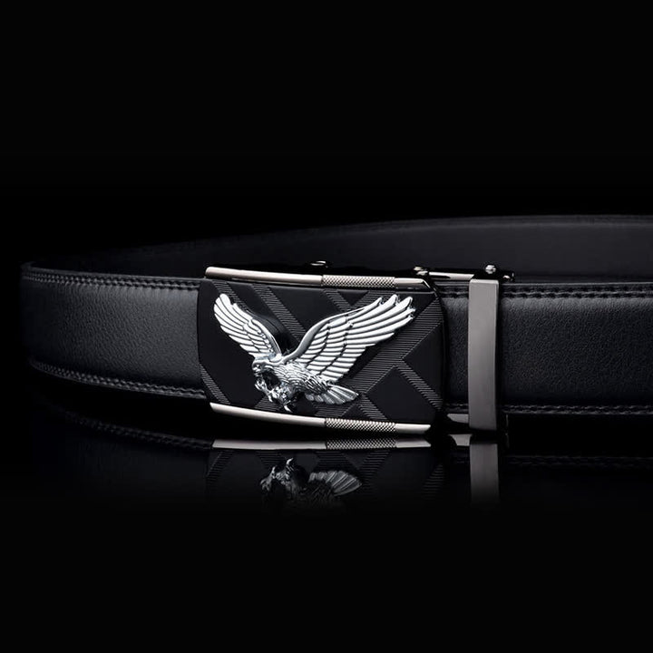 Cintura in pelle con fibbia automatica Animal Eagle da uomo - image 9