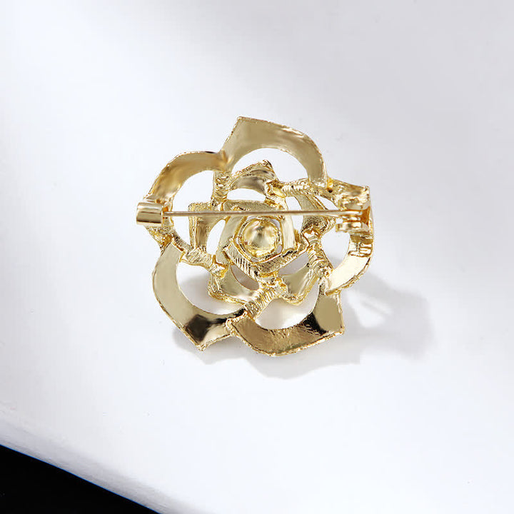 Spilla decorativa da donna con camelia cava - image 6